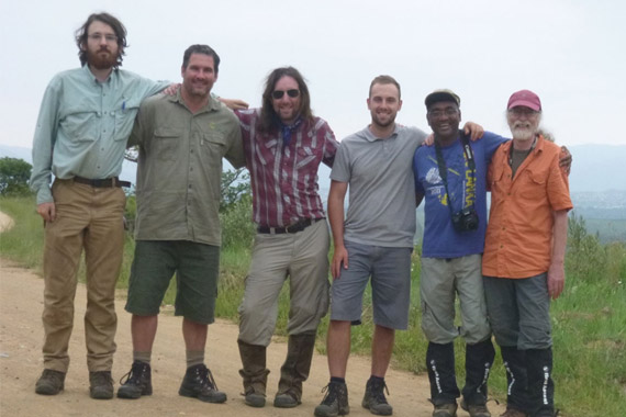 This 2017 photo was taken during a National Geographic Society funded expedition to explore lichen species found on serpentine rocks in South Africa. Other collaborators are from Duke University, University of Texas, University of Pretoria, and Michigan State University.