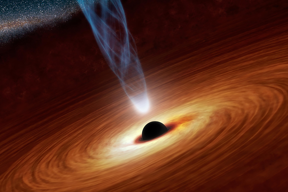 NASA illustration of a black hole