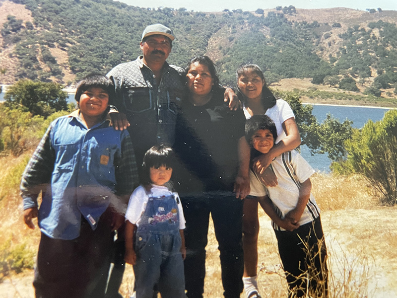 The Cruz family at Lopez Lake