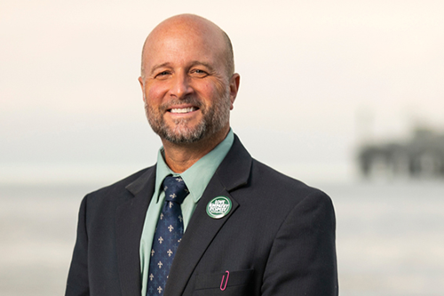 Dean Wendt near Cal Poly Pier