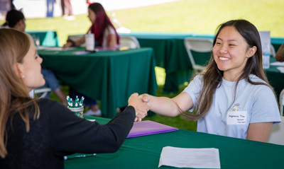 Student at Bailey College Career Fair