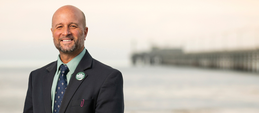 Dean Wendt near Cal Poly Pier