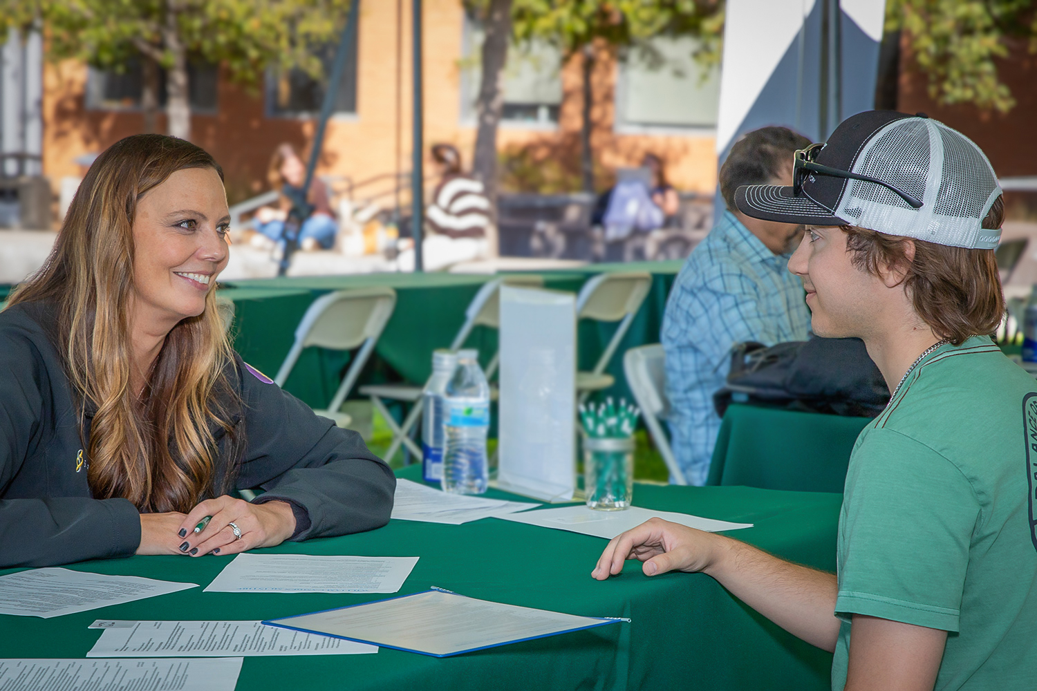 Bailey College Career Fair mentor and student