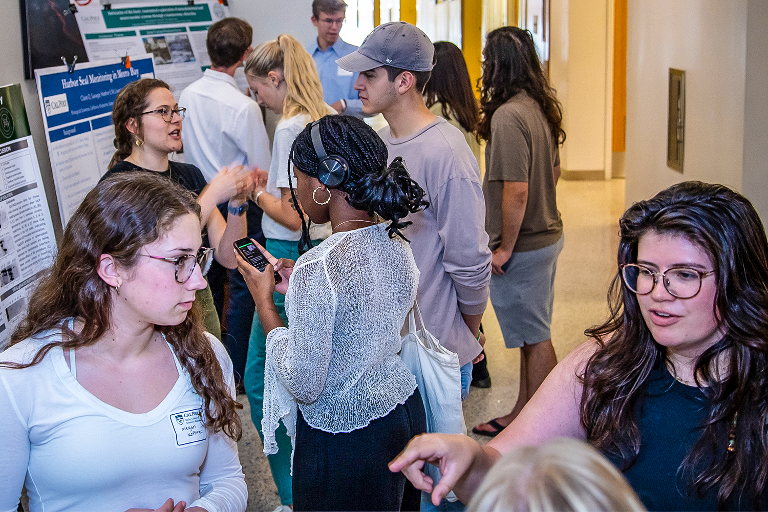 Students presenting at the Bailey College Student Research Conference