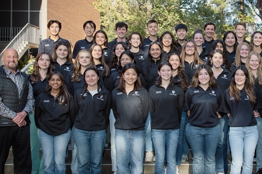 Dean Wendt (far left), dean of the Bailey College, along with some of the college's Ambassadors.