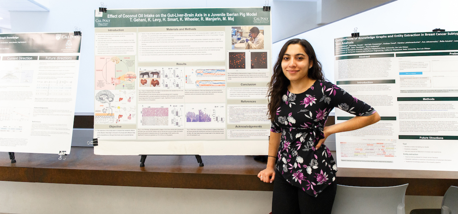 Student presents research findings during the Bailey College Student Research Conference at Cal Poly.