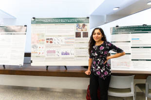Student presents research findings during the Bailey College Student Research Conference at Cal Poly.