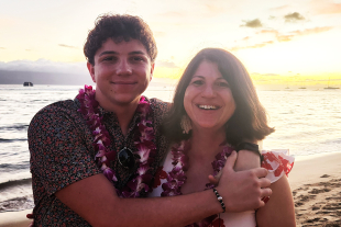 Jeff Wilson, a biological sciences student who aspires to become a physician, and his mother, Katrina Wilson, who raised five children while achieving higher education goals.