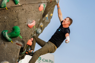 Dylan Retsek at Cal Poly climbing park