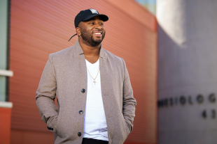 Dave Douglas on campus in 2019.