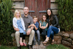 The Jeffcoach family in their backyard in Soddo, Ethiopia.