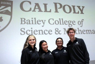 Maddie Morgan poses with three other Bailey College Ambassadors