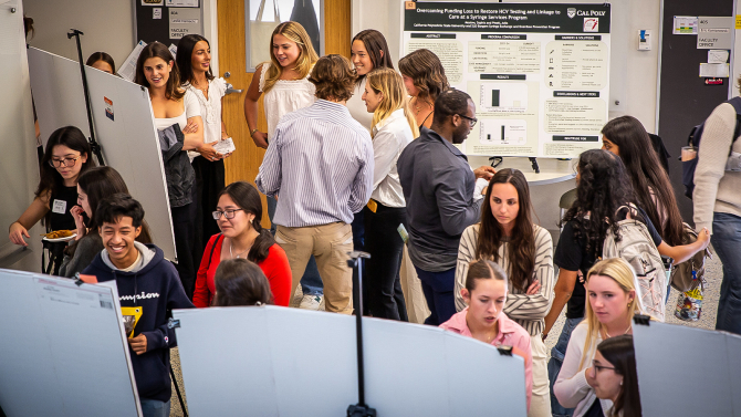 Students at the Bailey College Student Research Conference