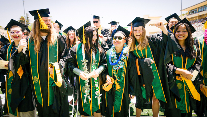 Bailey College students celebrate their degrees at Cal Poly commencement