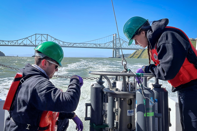 You could conduct vessel-based research in San Francisco Bay as a student in the Oceanography and Natural Sciences Department at Cal Poly Maritime Academy.