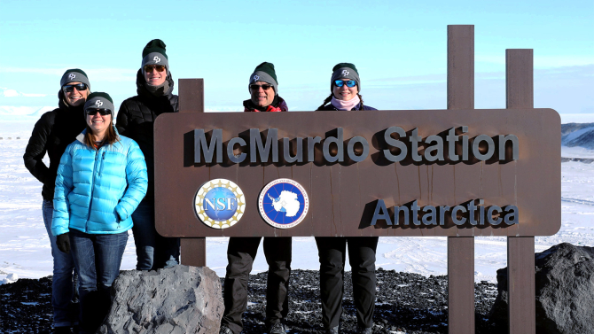 Bailey College research team at McMurdo Station in Antarctica