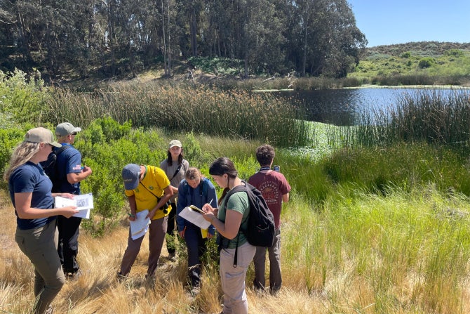Touring Black Lake Ecological Reserve.